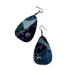 Handmade Upcycled Denim Earring 2