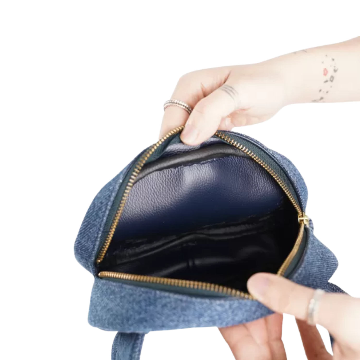 Handmade Upcycled Denim Embroidered Fanny pack