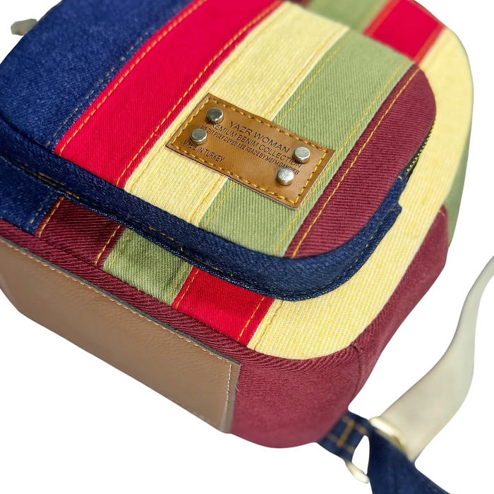 Handmade Upcycled Denim Hoya Backpack