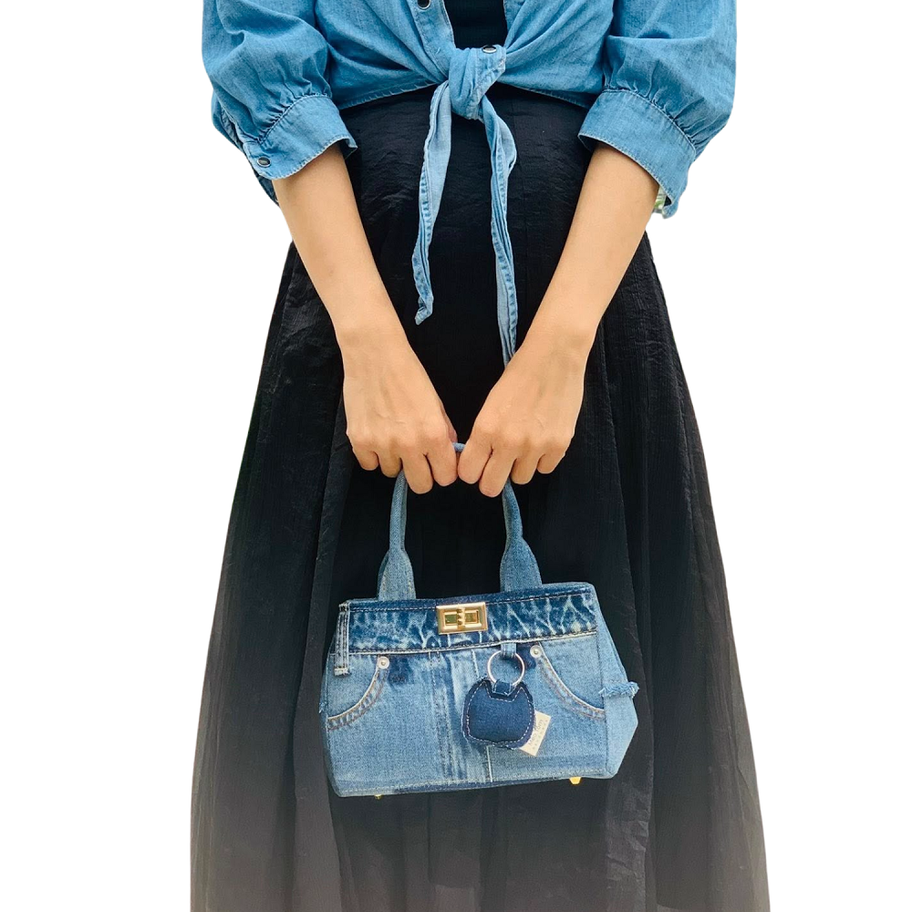 Handmade Upcycled Denim Hand Bag