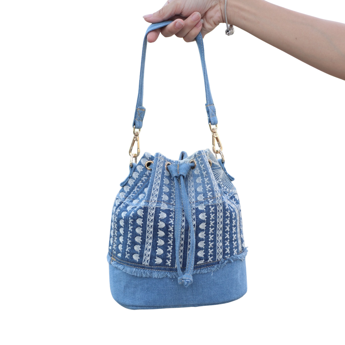 Handmade Upcycled Denim Hand Bag 1