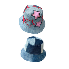 Handmade Upcycled Denim Hat 3