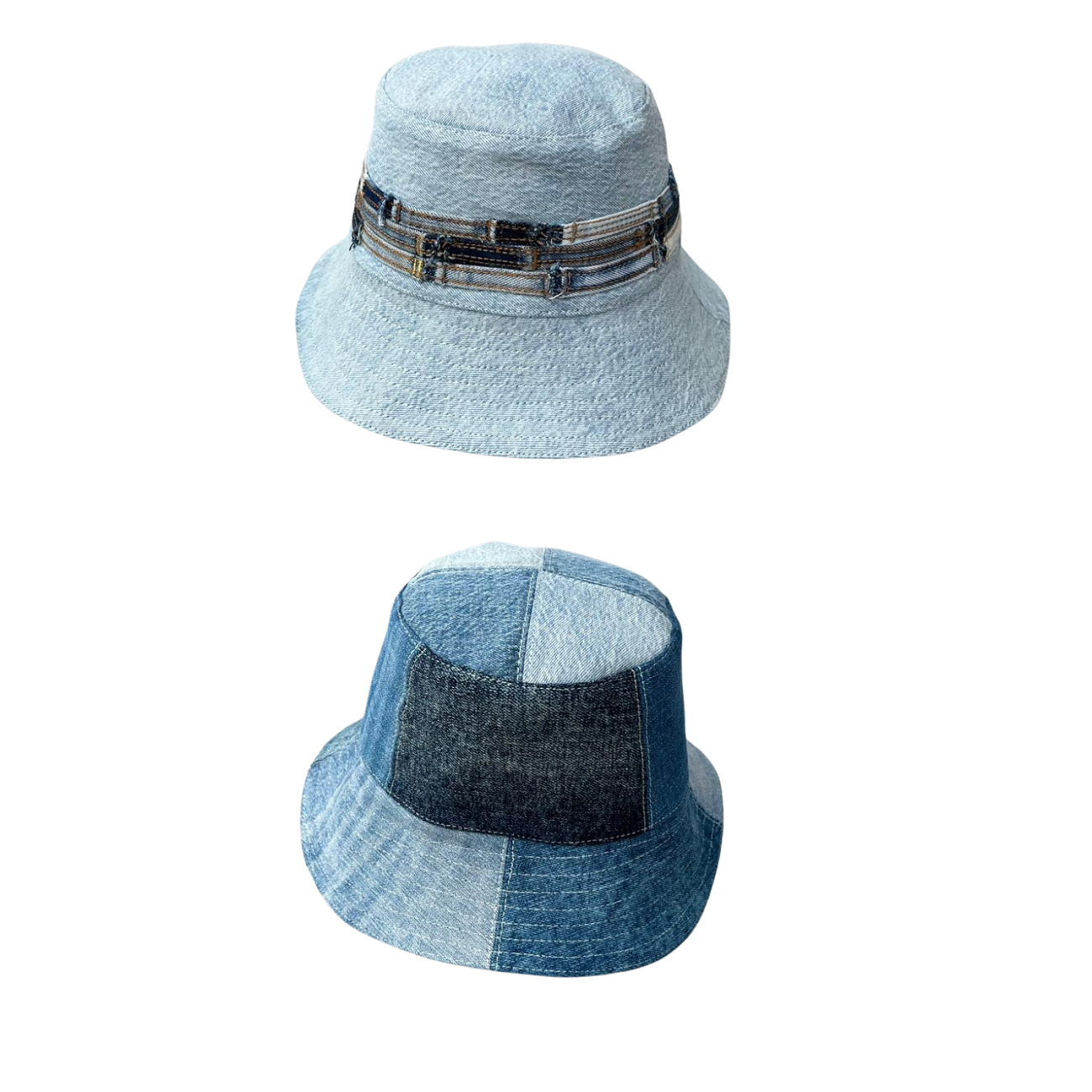 Handmade Upcycled Denim Hat 3