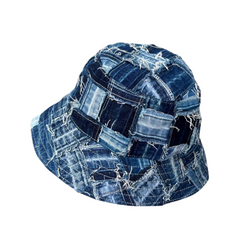 Handmade Upcycled Denim Hat 1