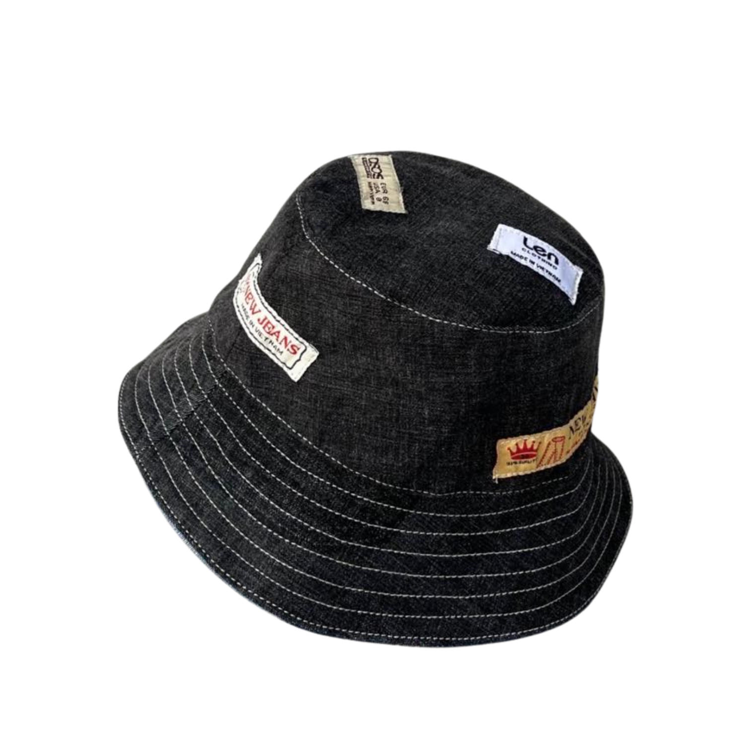 Handmade Upcycled Denim Hat 4