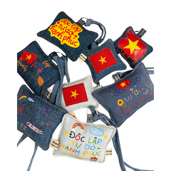 Handmade Upcycled Denim Key Chain