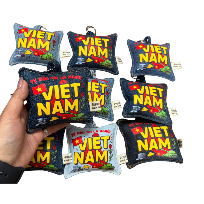 Handmade Upcycled Denim Key Chain