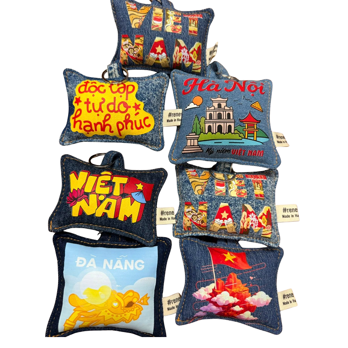 Handmade Upcycled Denim Key Chain