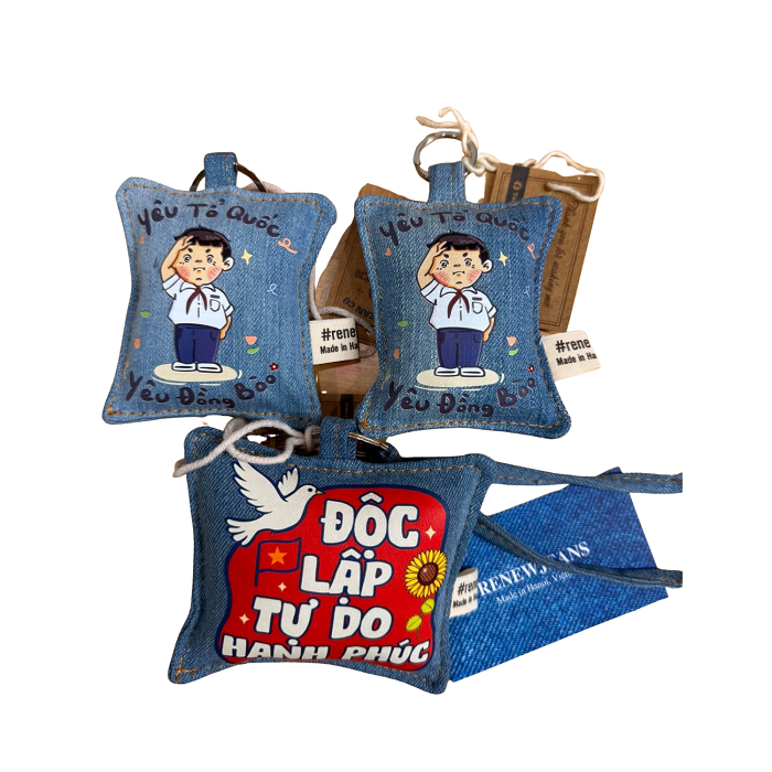 Handmade Upcycled Denim Key Chain