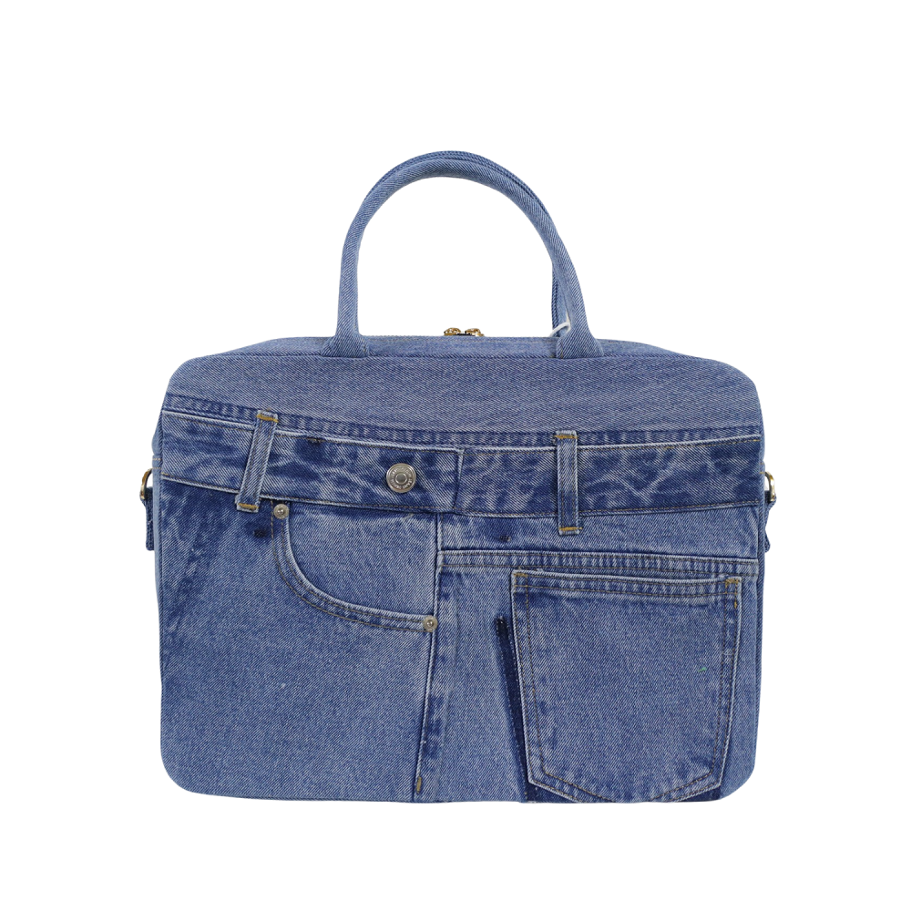 Handmade Upcycled Denim Laptop Bag