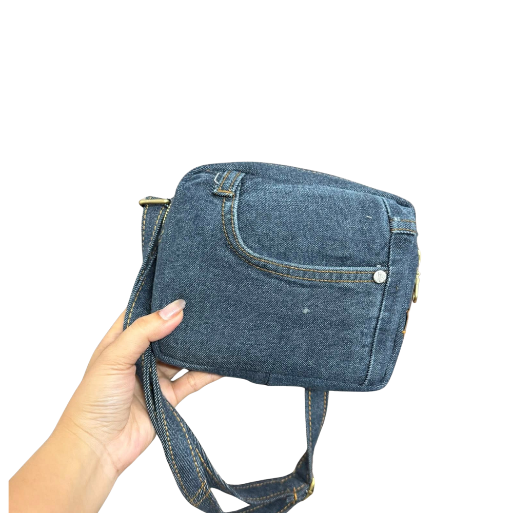 Handmade Upcycled Denim Small Box Bag
