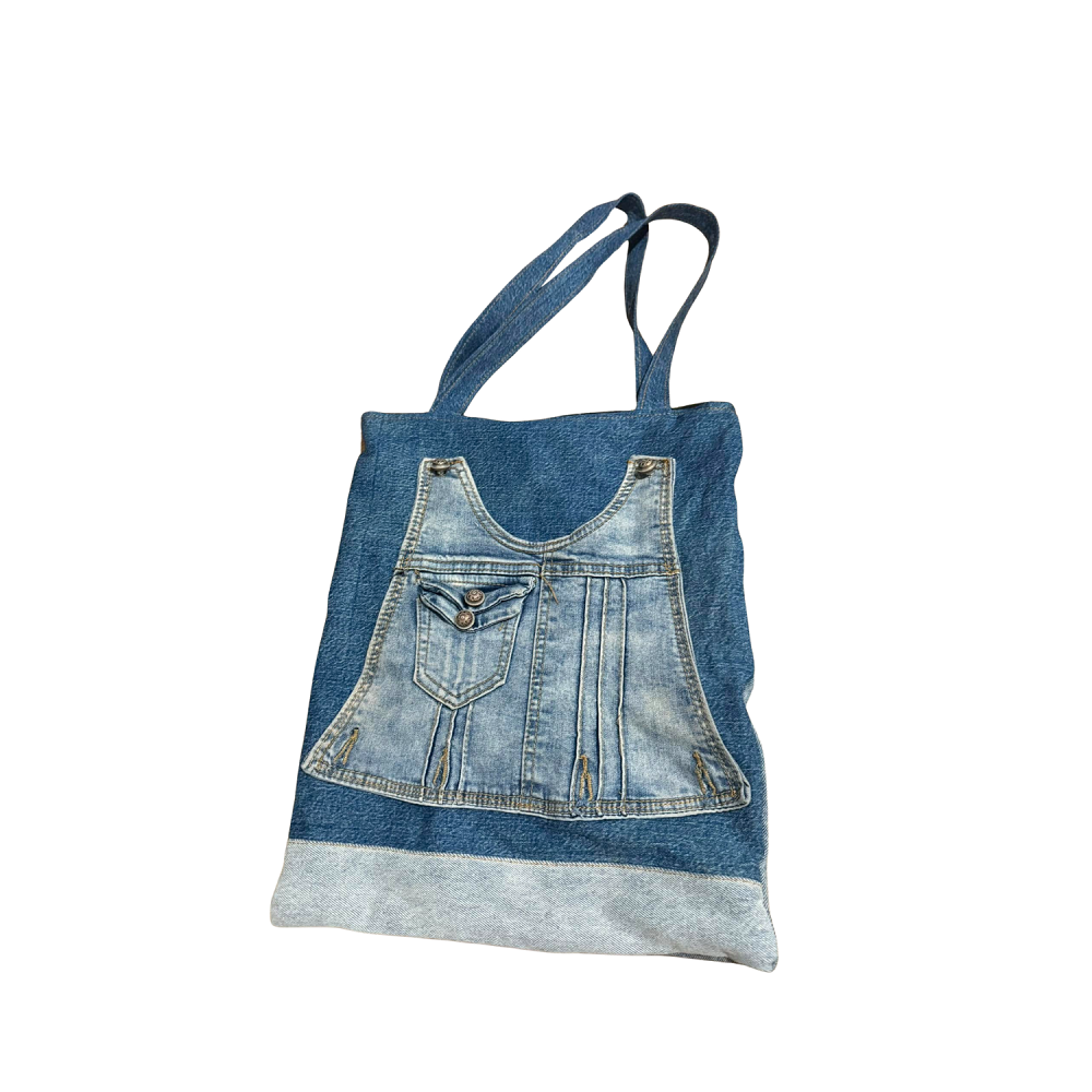 Handmade Upcycled Denim Soft Tote Bag