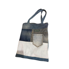 Handmade Upcycled Denim Soft Tote Bag