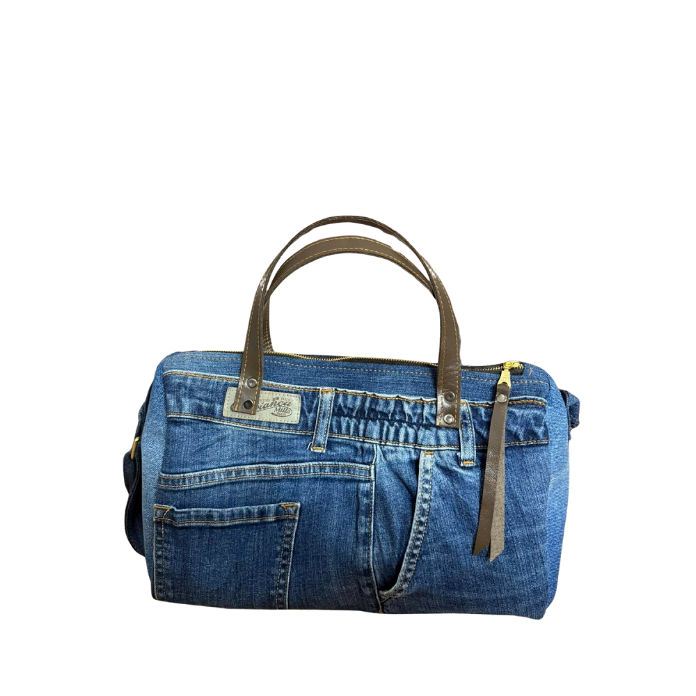 Handmade Upcycled Denim Travel Bag