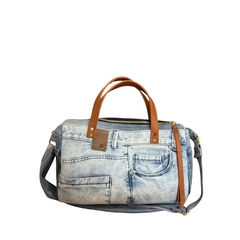 Handmade Upcycled Denim Travel Bag