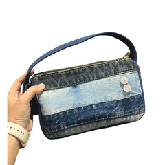 Handmade Upcycled Denim Underarm Bag