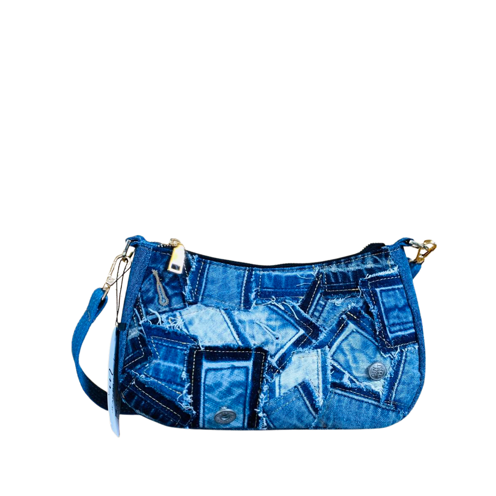 Handmade Upcycled Denim Underarm Bag