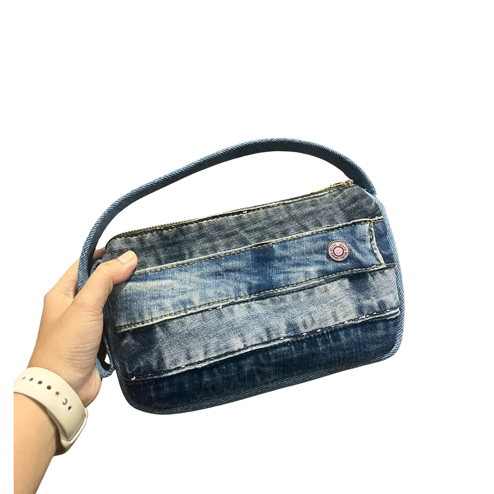 Handmade Upcycled Denim Underarm Bag