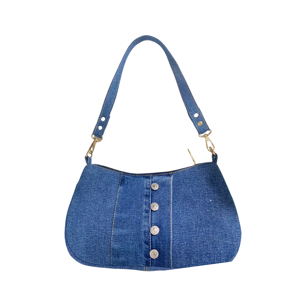 Handmade Upcycled Denim Underarm Bag