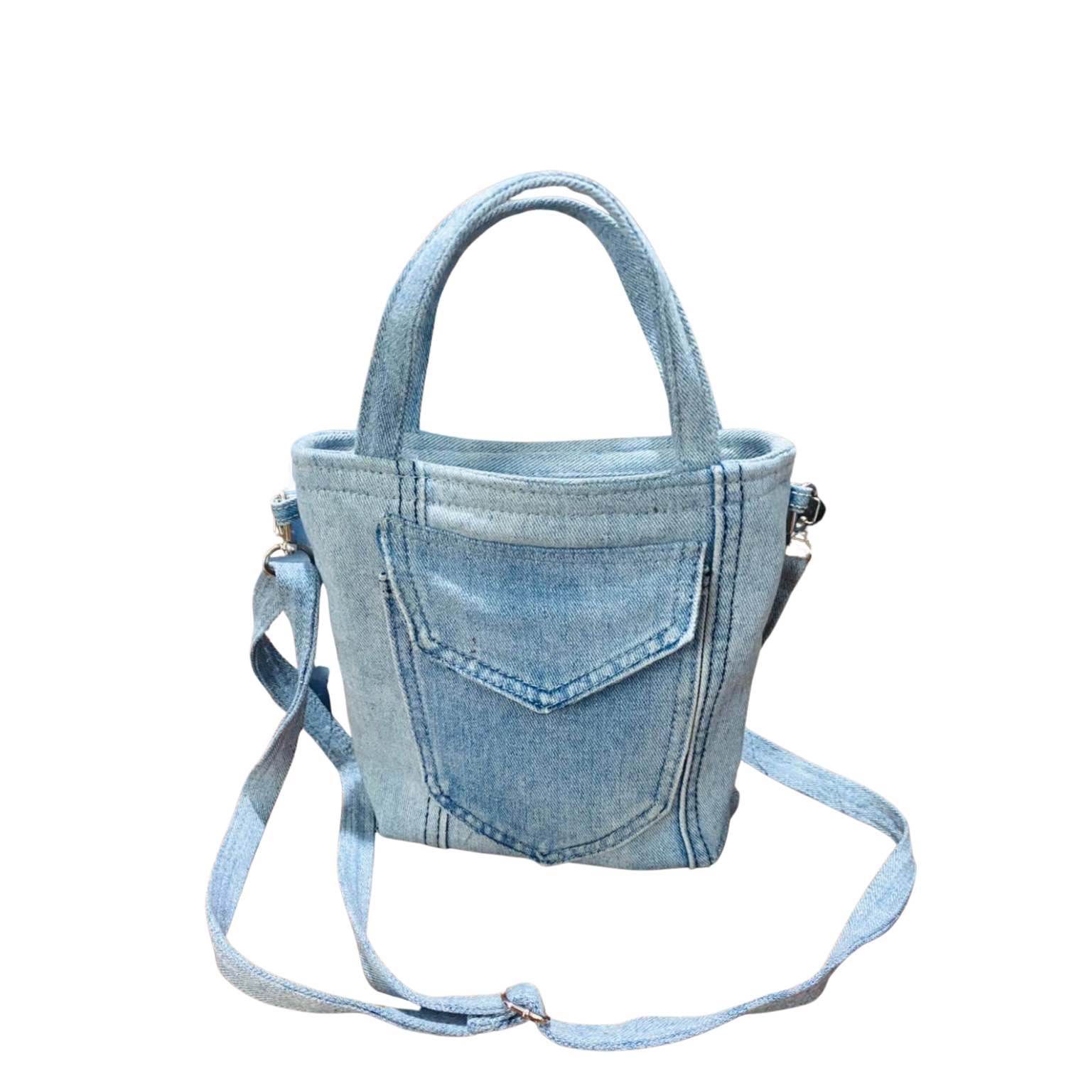 Handmade Upcycled Denim Crossbody Bag
