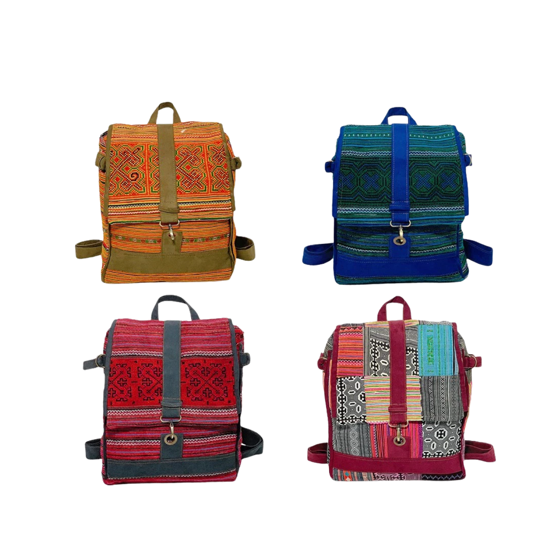 Hand-Woven Brocade Backpack