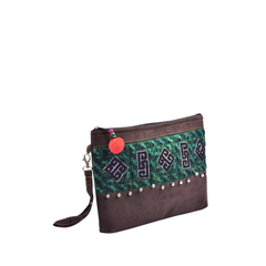 Hand-Woven Brocade Clutch