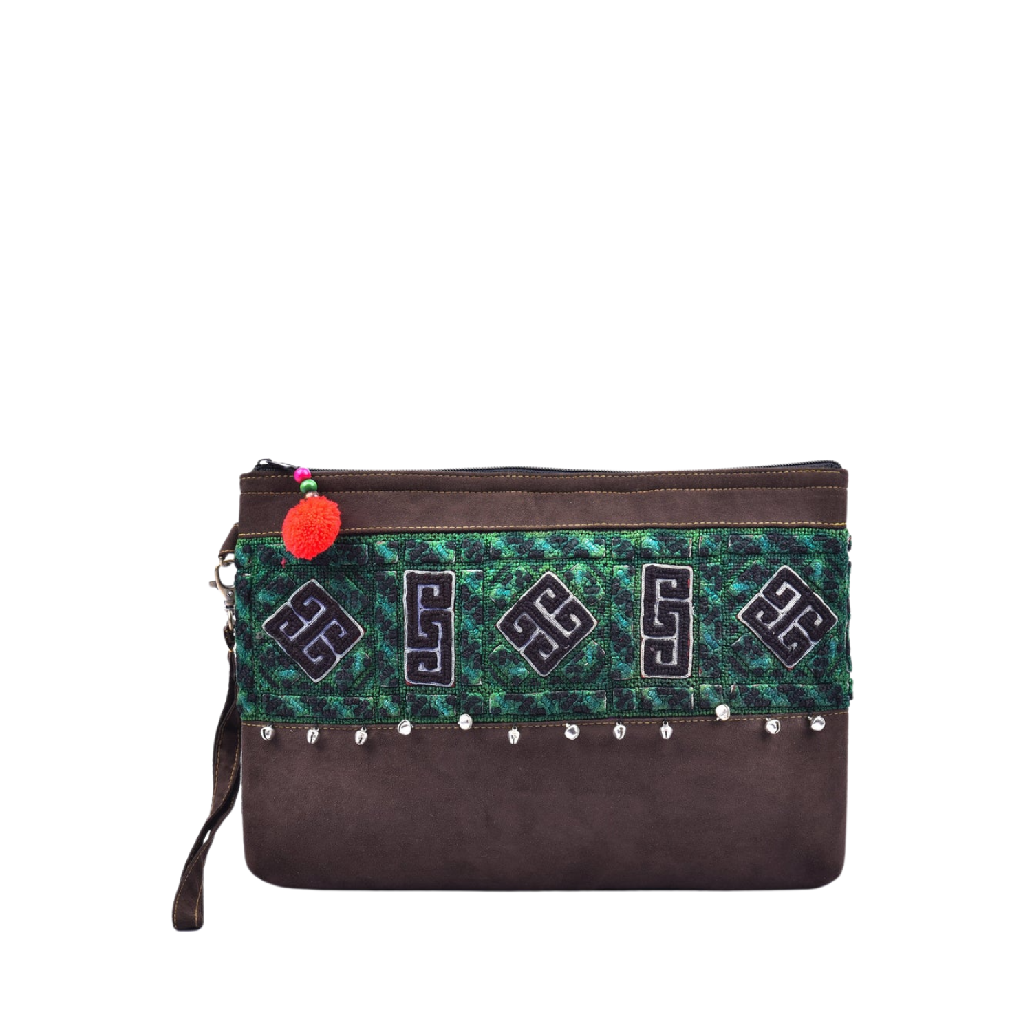 Hand-Woven Brocade Clutch