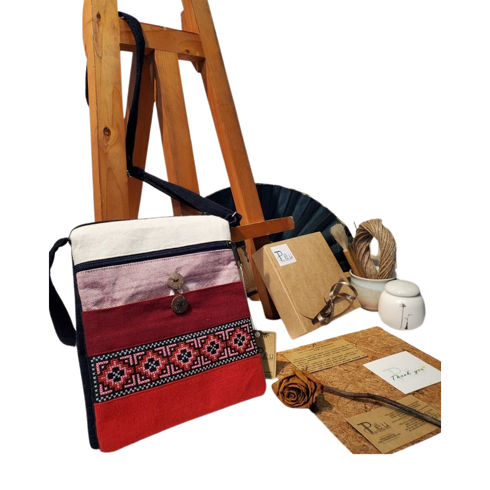 Hand-woven Brocade Crossbody Bag