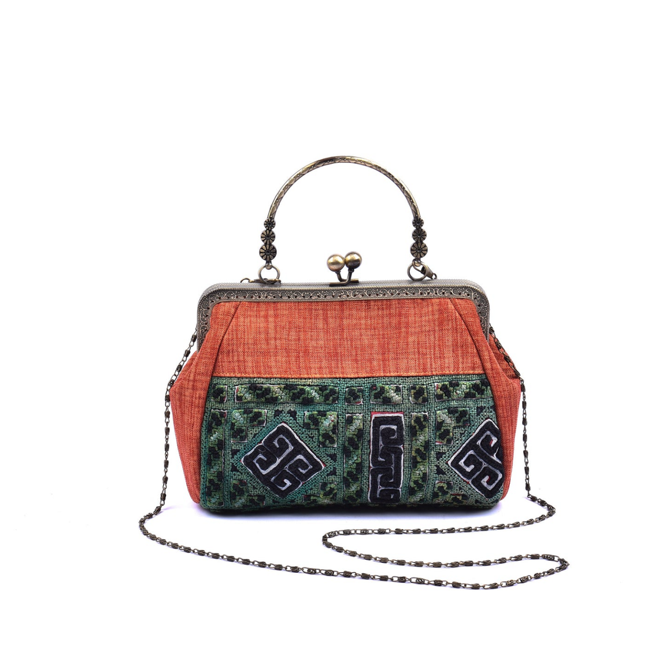 Hand-Woven Brocade Crossbody Bag