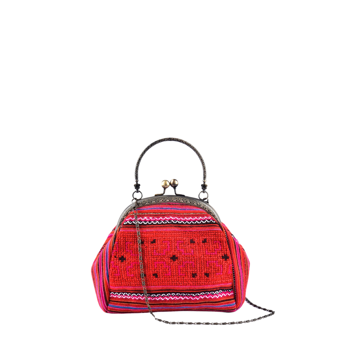 Hand-Woven Brocade Crossbody Bag
