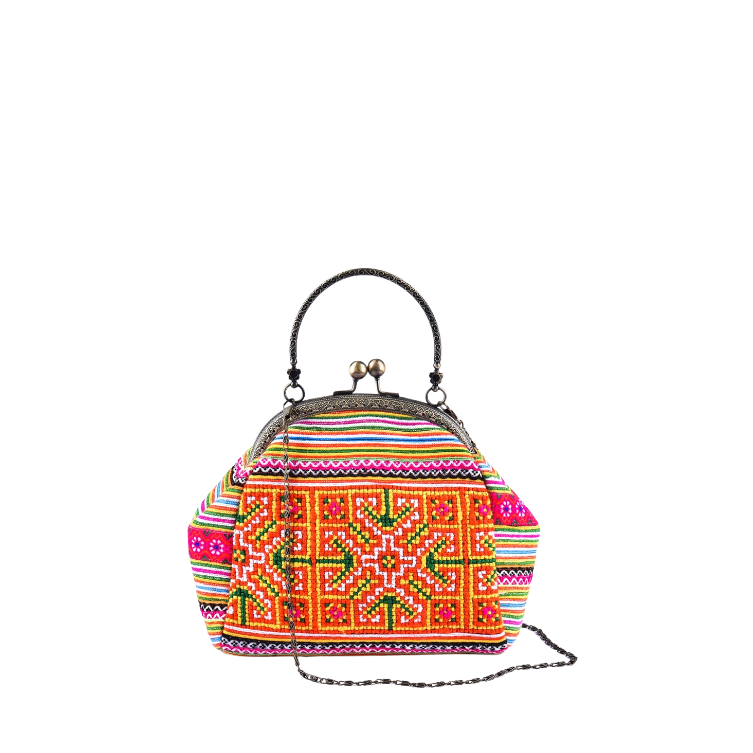 Hand-Woven Brocade Crossbody Bag