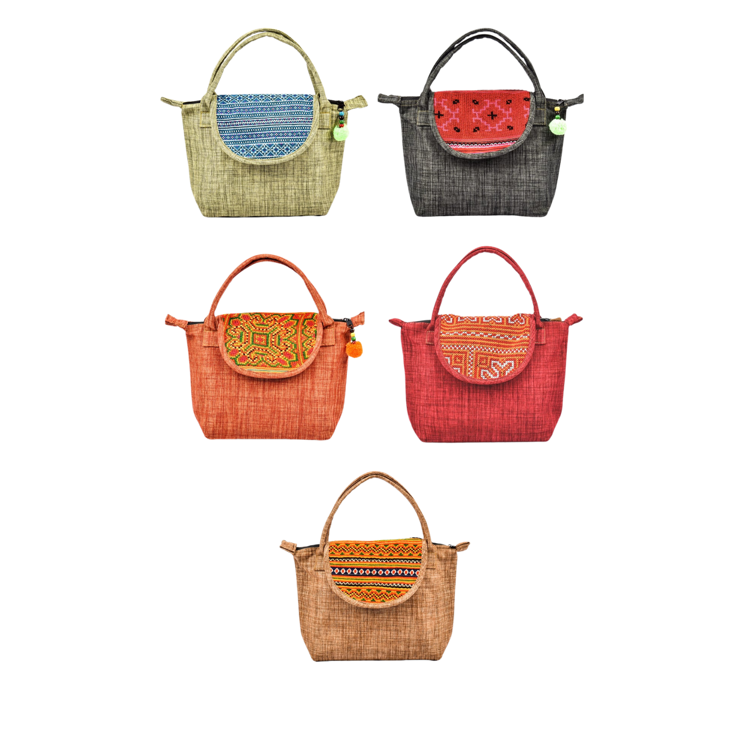 Hand-Woven Brocade Handbag