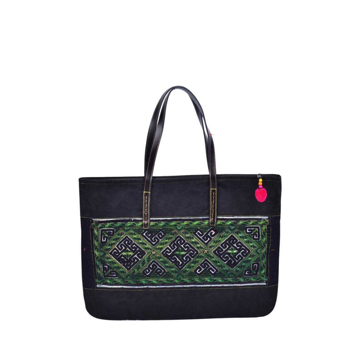 Hand-Woven Rectangular Handbag