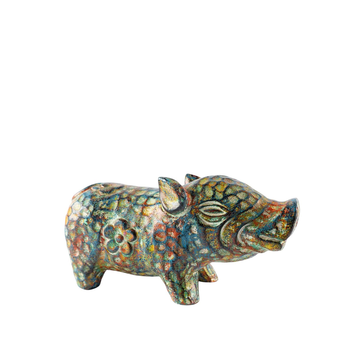 Happy Wooden Pig