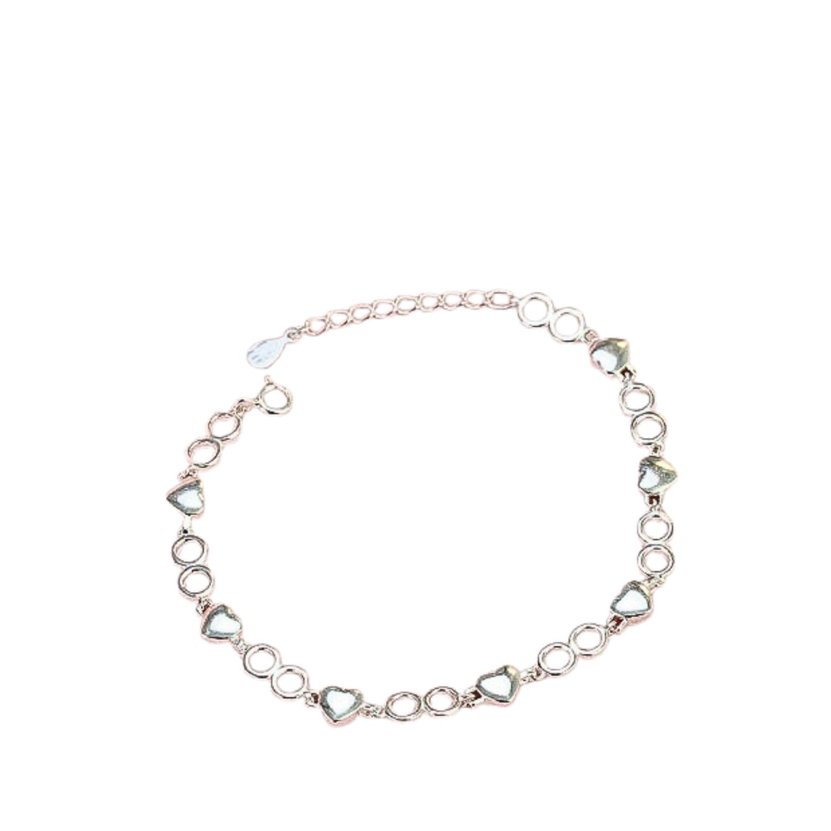 Heart Bracelet Handcrafted 925 Sterling Silver