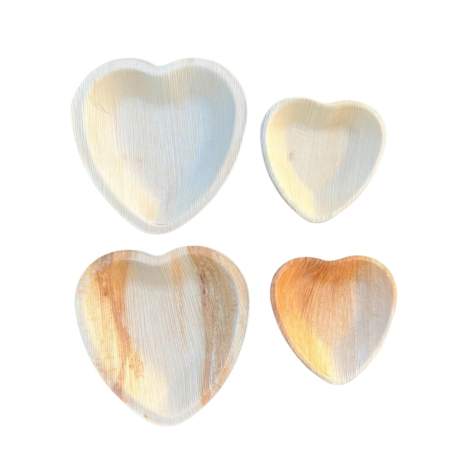 Heart Shaped Palm Leaf Plates