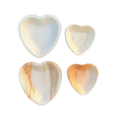 Heart Shaped Palm Leaf Plates