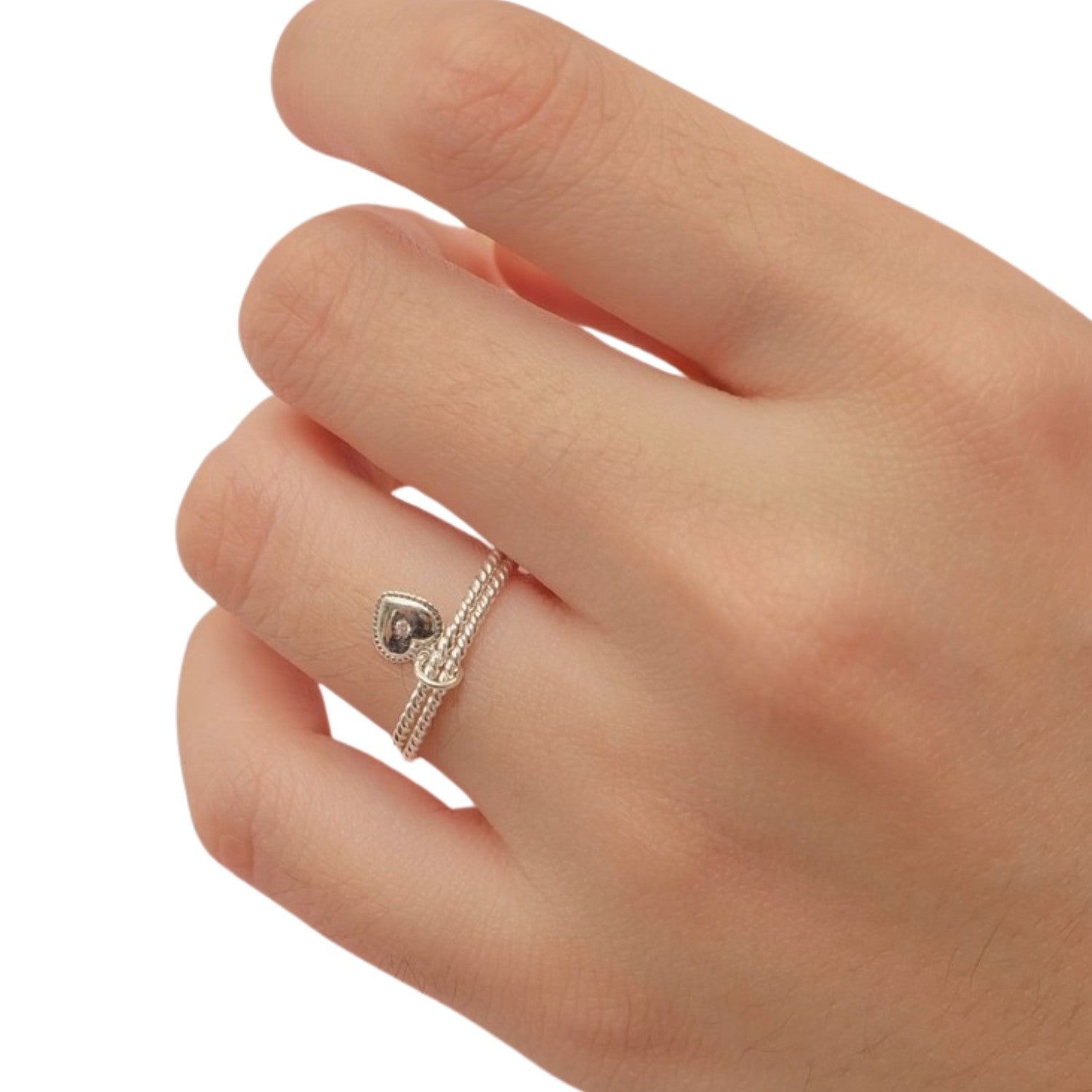 Heart-Shaped Ring Handcrafted 925 Sterling Silver