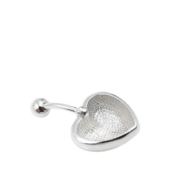 Heart-shaped Belly Button Piercing For Women Handcrafted 925 Sterling Silver