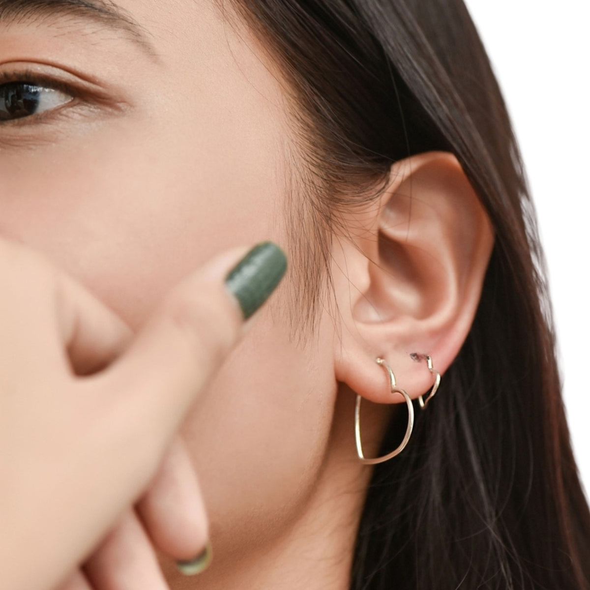 Heart-shaped Earrings for Women Handcrafted 925 Sterling Silver
