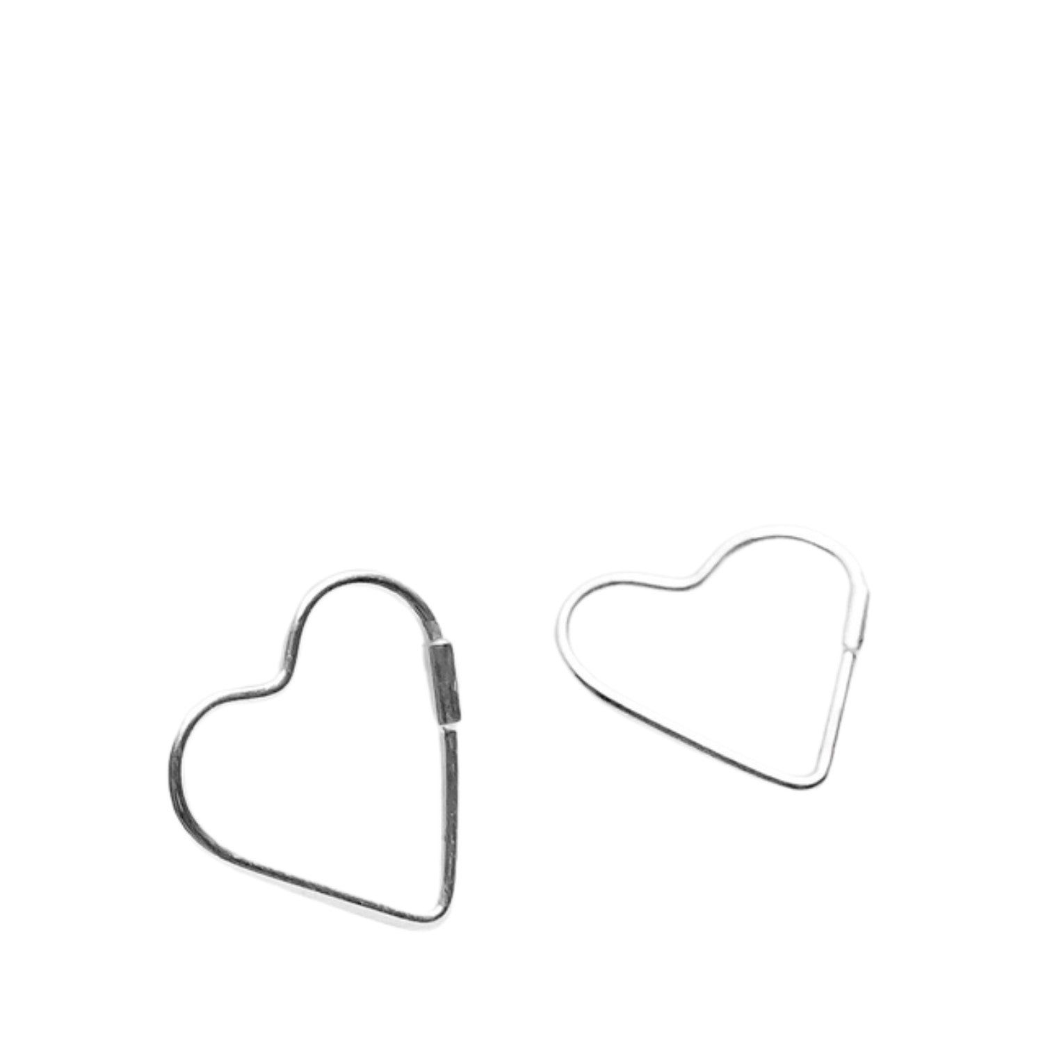 Heart-shaped Earrings for Women Handcrafted 925 Sterling Silver