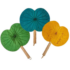 Horizontal Lotus Leaf Handheld Fan