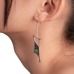 JOY Handmade Silver Abalone Shell Earrings