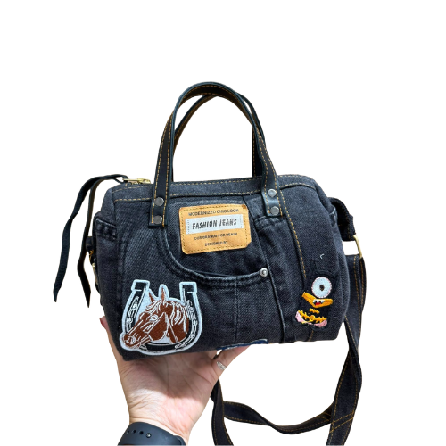 Handmade Upcycled Denim Crossbody Bag