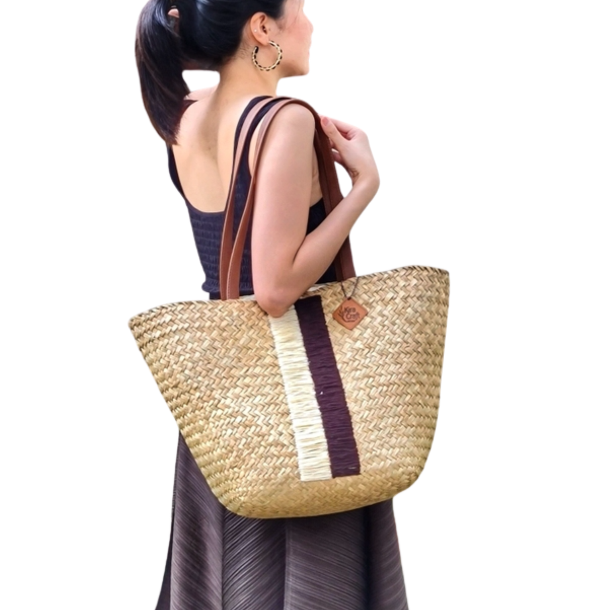 Karen Sedge Fiber Embroidered Bag