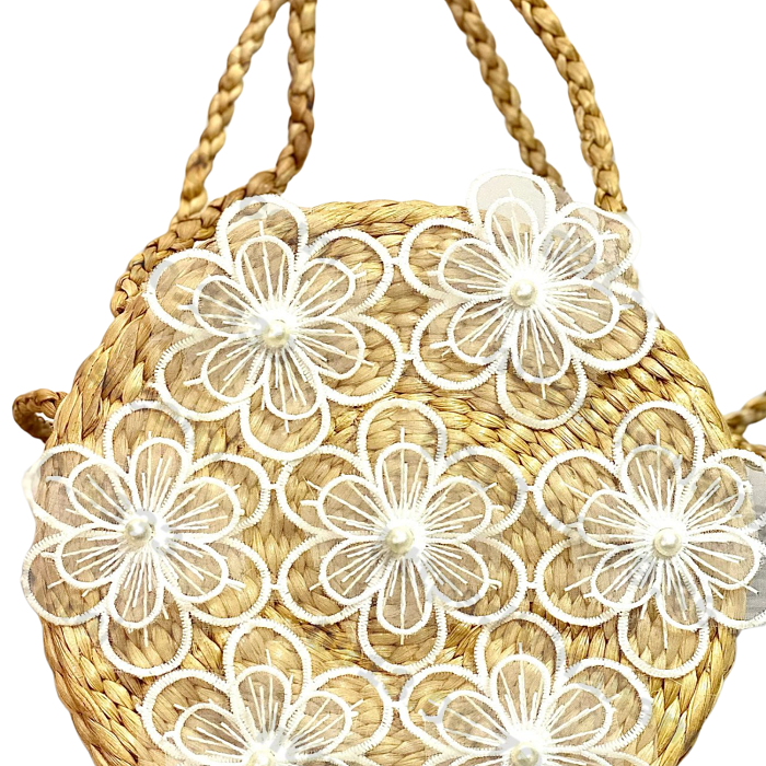 Lace Water Hyacinth Bag