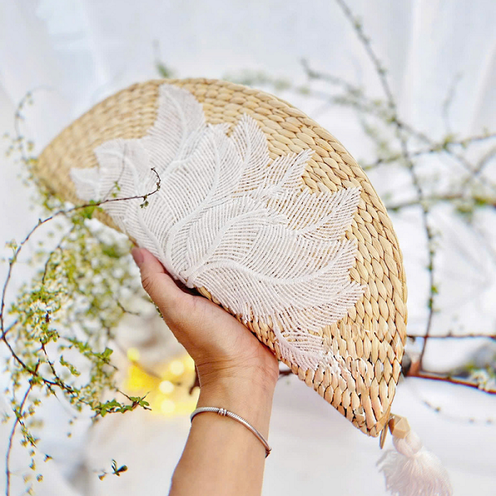 Water Hyacinth Lace Clutch