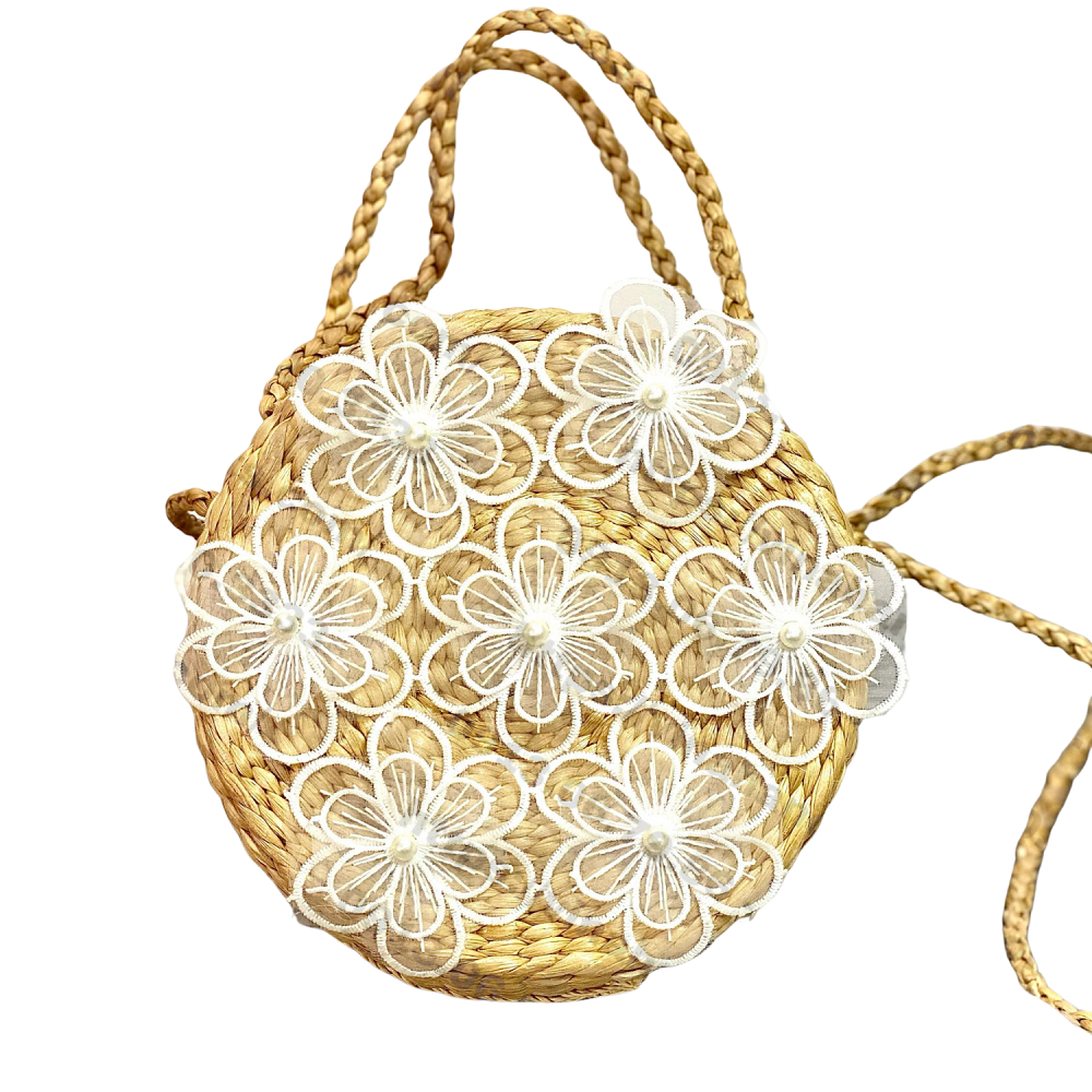 Lace Water Hyacinth Bag