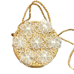 Lace Water Hyacinth Bag