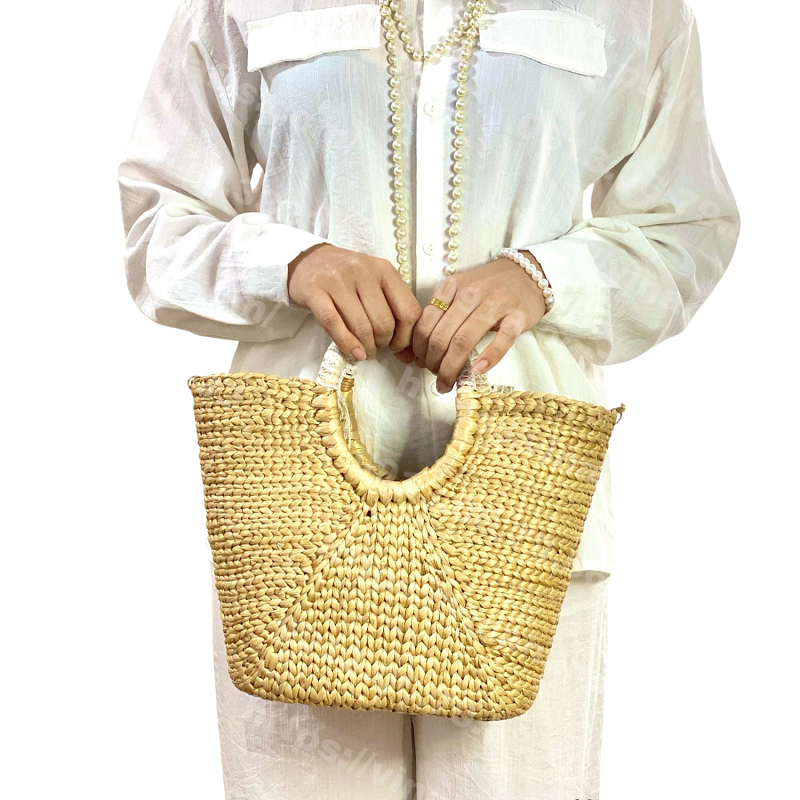 Lace Water Hyacinth Bag